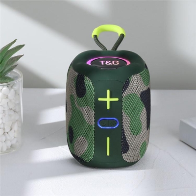 Портативна Bluetooth колонка TG658 8W з RGB підсвічуванням, Гучна блютуз колонка. Колір: камуфляж