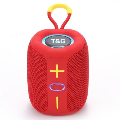 Портативна Bluetooth колонка TG658 8W з RGB підсвічуванням, колонка для вечірки. Колір: червоний