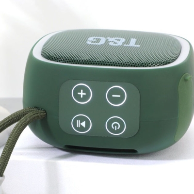 Портативна Bluetooth-колонка TG659 з ремінцем, Бездротова колонка портативна потужна. Колір: зелений