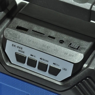 Бездротова портативна колонка Bluetooth YF-668BT. Колір: синій