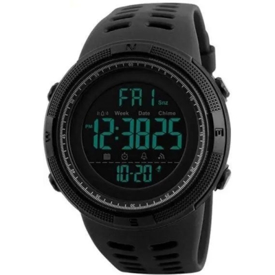 Годинник наручний чоловічий SKMEI 1251BK ALL BLACK, фірмовий спортивний годинник. Колір: чорний