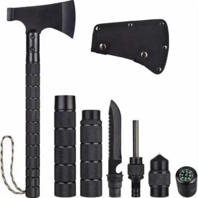 Сокира тактична, набір для виживання 9в1 VT36 туристичний