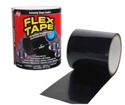 Водонепроникна ізоляційна надміцна стрічка Flex Tape 100 мм х 1.5 м Чорна